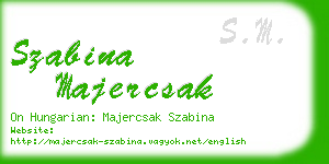 szabina majercsak business card